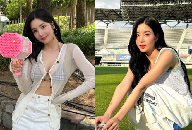 權恩妃因參加「WATERBOMB SEOUL 2023」被封為「水彈女神」。（圖／權恩妃IG）