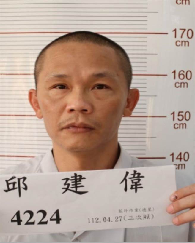 嘉义看守所受刑人邱建伟日前返家探亲，原预定24日下午3时收假返监，却逾期未归脱逃。（图／翻摄刑事局官网）