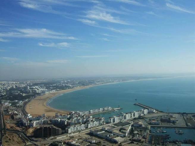 摩洛哥西南部沿海城巿阿加迪爾。（戴心易提供／吳娮翎台北傳真）