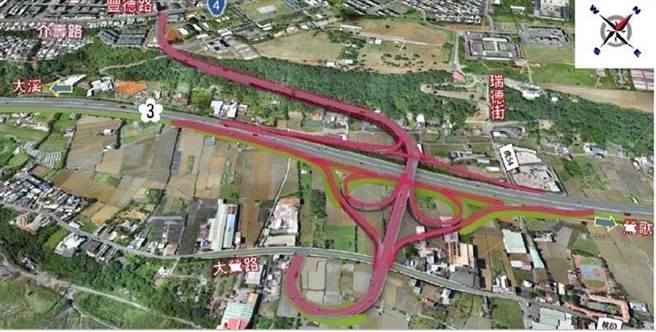 國家發展委員會今天審查「國道3號增設桃園八德交流道工程｣建設計畫，審議結果建議行政院予以核定該計畫。（交通局提供）