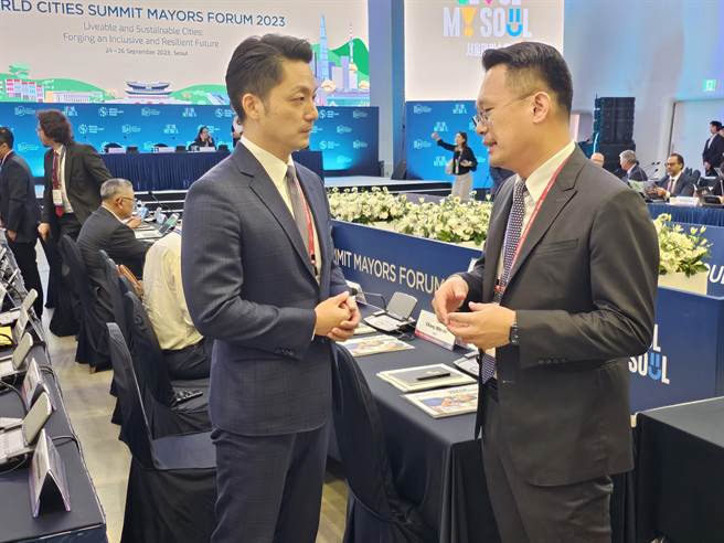 桃園市副市長蘇俊賓今代表市長張善政赴韓國首爾參加世界城市高峰會。(新聞處提供／蔡依珍桃園傳真)