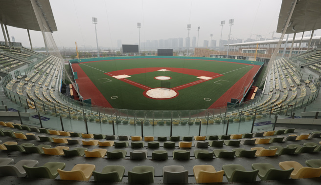 杭州亚运棒、垒球比赛场地。（资料照／中华奥会提供）