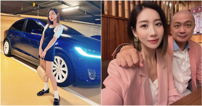 咪咪遭网友质疑车没停好，霸气一句「车位都我的」意外透露雄厚财力。（图／撷取自Instagram／mimiandpaul）