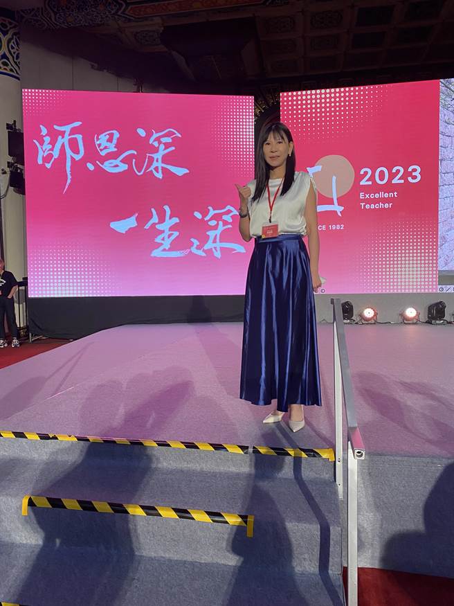 苗栗农工辅导处老师黄仪婷昨天获颁师铎奖。（苗栗农工提供／李京升苗栗传真）