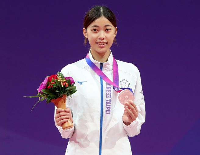 罗嘉翎在杭州亚运拿下银牌。（郑任南摄）