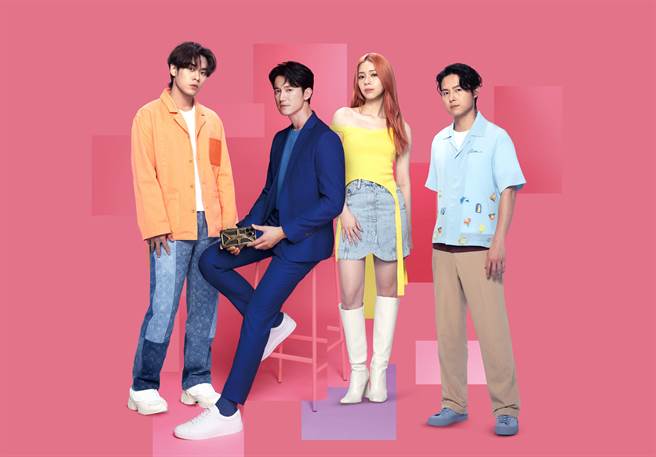 「告五人」日前与吴慷仁一同拍摄新代言广告。（相信音乐提供）