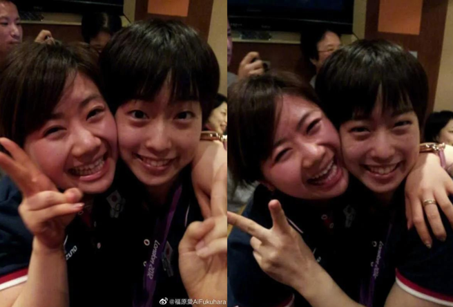 福原爱与石川佳纯是多年好友。（图／翻摄自微博）