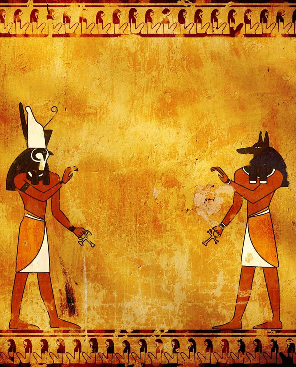 埃及壁畫栩栩如生，彷彿在傳達神秘訊息。（圖／shutterstock）