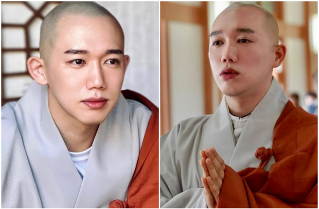 凡净和尚拥有高顏值花美男外貌走红。（图／kkochsnim IG）