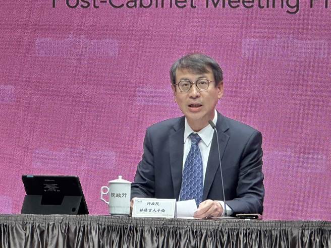 行政院发言人林子伦。（黄婉婷摄）
