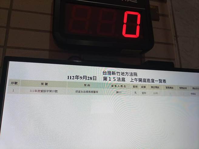 烧死8口的逆子陈彦翔28日上午遭新竹地院宣判死刑、褫夺公权终身。（邱立雅摄）