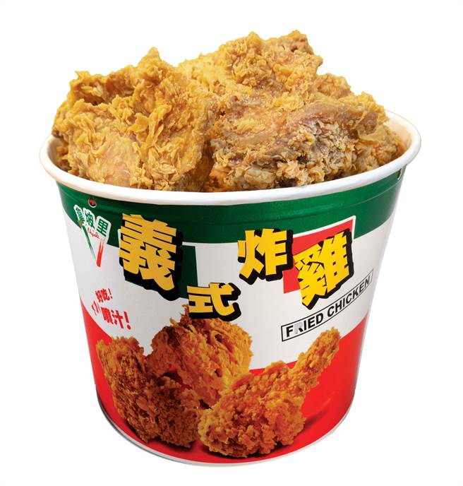拿坡里披萨．炸鸡门市限时推「1公斤腿排桶」与「2公斤腿排桶」促销价。（三商餐饮提供／朱世凯台北传真）