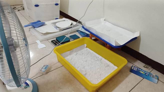 警方在吴男房间起获已完成安非他命成品3.5公斤，市值约400万元。（读者提供／曹婷婷台南传真）★《中时新闻网》关心您：保护自己、远离毒品！