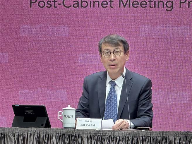 行政院发言人林子伦。（黄婉婷摄）