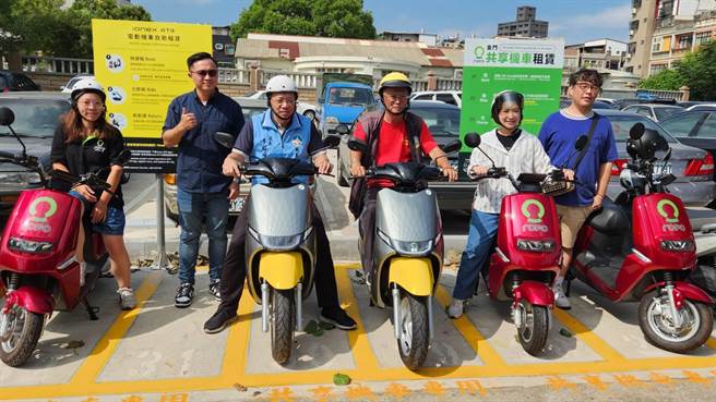 金门首推「电动共享运具专用停车位」，6处服务据点共42车即日启用。（图／金门县观光处提供）