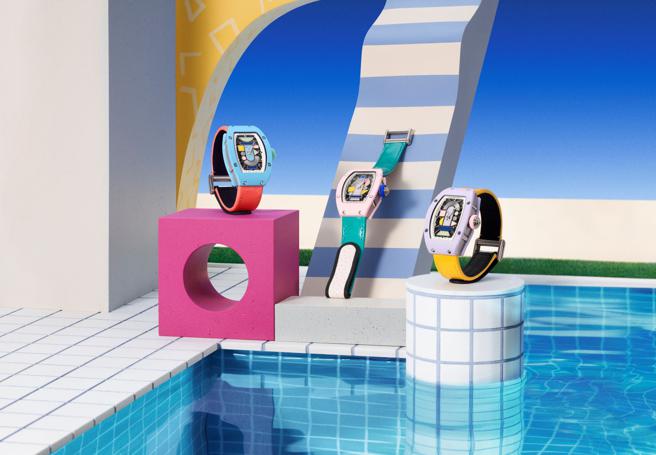 RICHARD MILLE近日新推出RM 07-01彩色陶瓷腕表，表壳採用轻盈TZP陶瓷。（RICHARD MILLE提供）