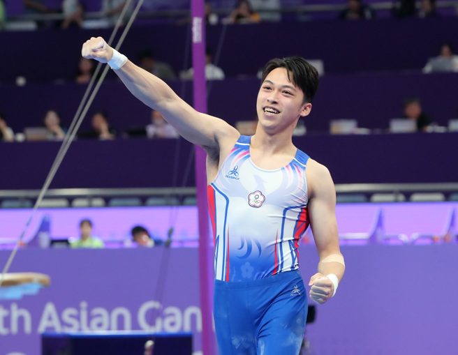 体操好手萧佑然。（郑任南摄）