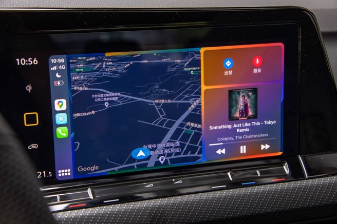 无线连接Apple CarPlay。（陈大任摄）