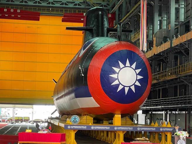 我國首艘國造潛艦「海鯤號」9月28日舉行下水儀式。（資料照，陳信翰攝）