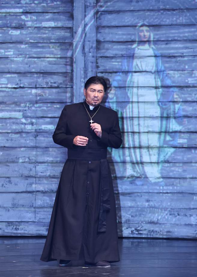 曾國城參與舞台劇彩排。（羅永銘攝）