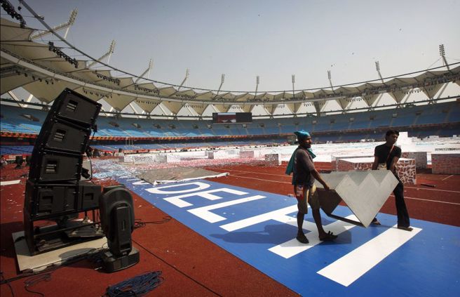 印度的贾瓦哈拉尔尼赫鲁体育场（美联社资料照）