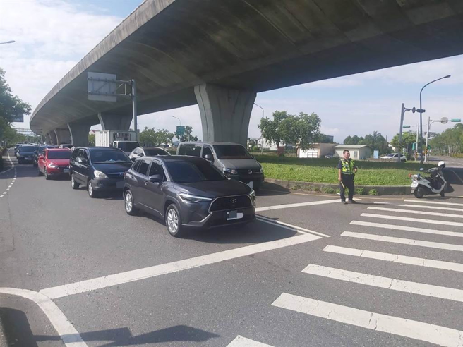 今为中秋连假收假日，国道5号预估北返车潮逐渐涌现，将于今日达到最高峰。（宜兰县警察局提供／吴佩蓉宜兰传真）