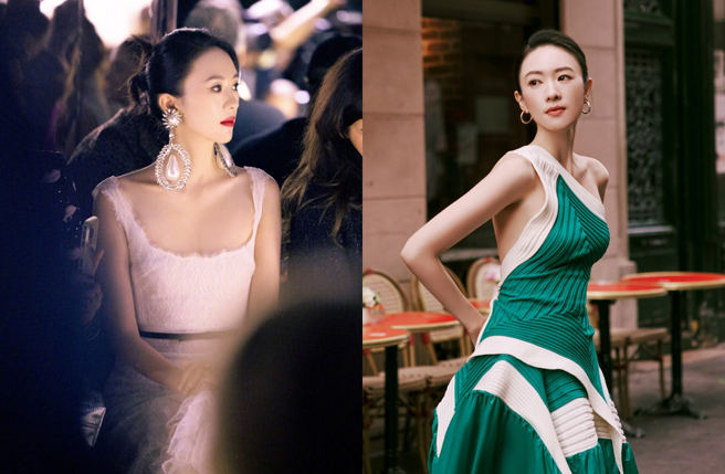 大陆女星童瑶日前戴万元珠宝搭地铁引起热议。（图／微博）