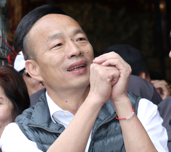 前高雄市長韓國瑜曾表示，若有需要願當「桶箍」整合在野總統參選人。（中時資料照）