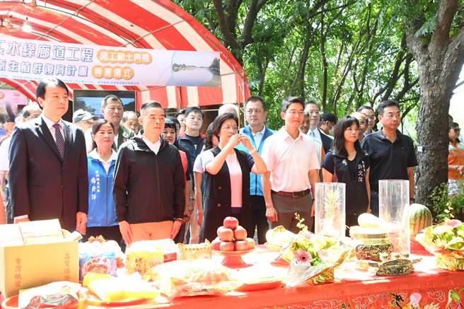 彰化县政府争取「东螺溪绿廊串连水环境改善整体计画」，打造东螺溪水岸环境景观、復育彰化原生森林，2日上午举行开工典礼。（彰化县政府提供／吴建辉彰化传真）