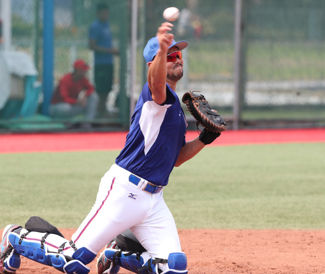 中華成棒隊捕手林家正。（資料照，鄭任南攝）