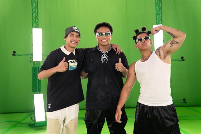 阿夫（左起）、阿跨面、比杰，将合体参与演唱会。 （ HTC VIVE ORIGINALS提供）