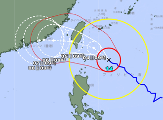 小犬升級「強烈颱風」日本氣象廳：全台列警戒範圍