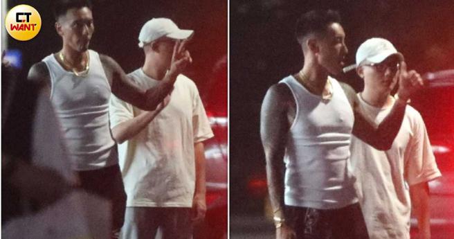 王阳明对老婆指出耶与大拇指手势，似乎要老婆放心。（图／本刊摄影组）