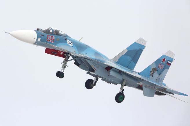 俄羅斯海軍蘇（Su）-33戰機的資料照。（達志影像/Shutterstock）