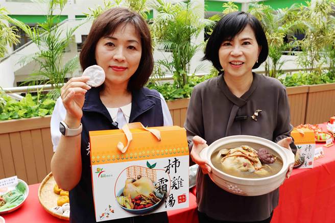 番路乡农会与中医师合作，特别开发「柿霜鸡汤即食料理包」。（吕妍庭摄）