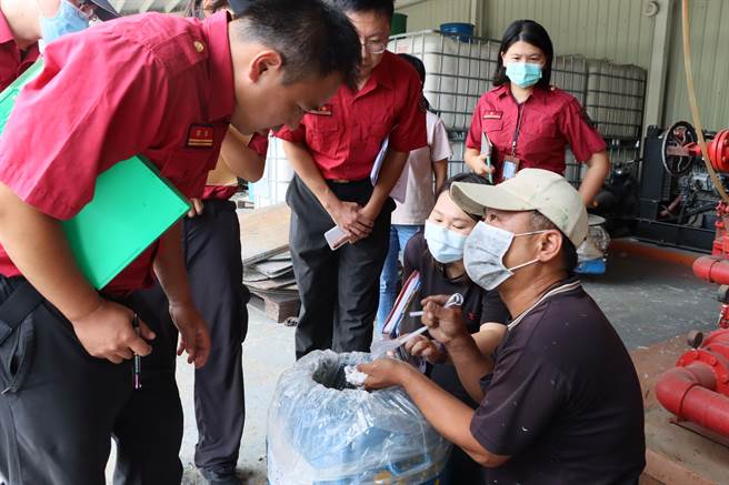 苗縣消防局今天展開聯合稽查。（苗栗縣政府提供／李京昇苗栗傳真）