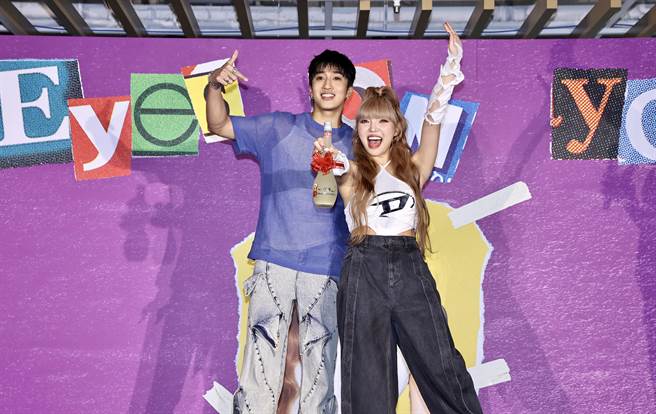 何美今发片记者会，娄峻硕到场站台。（罗永铭摄）