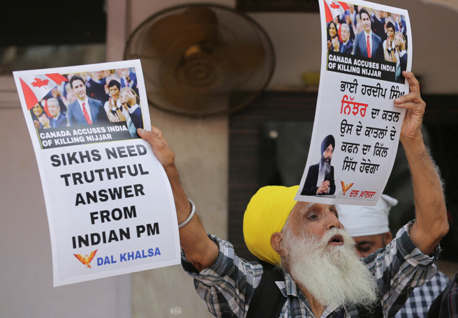 加拿大指控印度情報單位涉嫌於今年6月殺害錫克教分離主義領袖尼賈爾（Hardeep Singh Nijjar），導致兩國關係陷入緊張。（圖/路透社）

