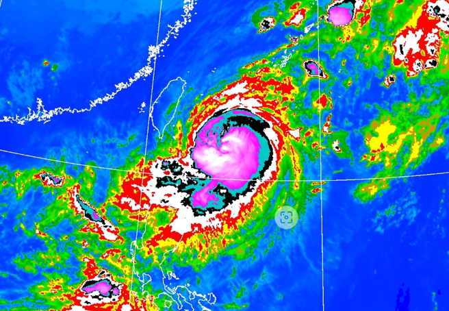 恒春半岛「6乡镇」明下午停班课，屏东其余地区跟颱风假说掰。（图／中央气象署 ）