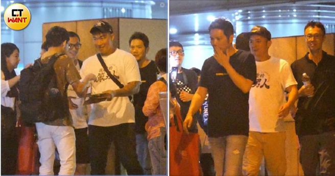 郭泓志（左图）与范逸臣和电影《我最爱的笨男人》剧组结束宣传活动。（图／本刊摄影组）