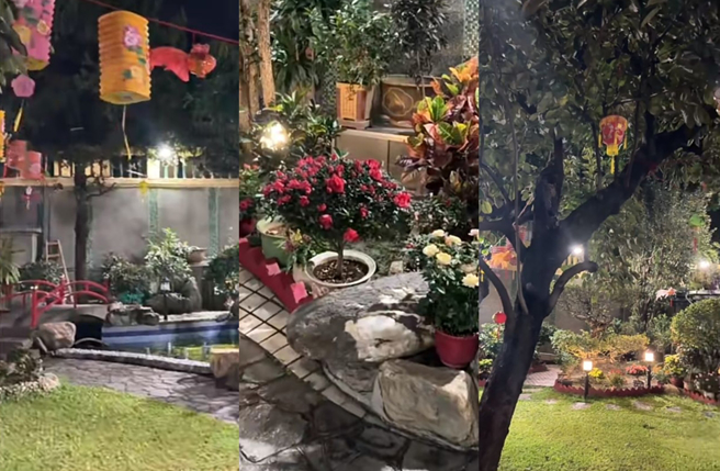 谢玲玲晒出林家御花园。（图／翻摄自微博）