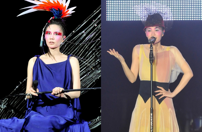 王菲过去有不少经典妆容。（图／中时资料照片）