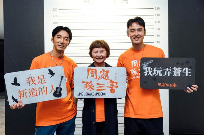 《周处除三害》监制李烈携主演阮经天、李李仁来到现场抢先体验。（高雄电影节提供）