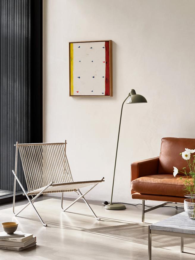 经典的PK4休閒单椅是Poul Kjærholm 当年为了家人与好友特别制作。( Fritz Hansen提供／古明弘台北传真）