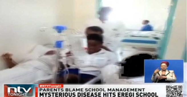 肯亚西部一所女子学校惊传有神秘疾病蔓延，多名学生出现四肢瘫痪状况。（图／翻摄自推特）