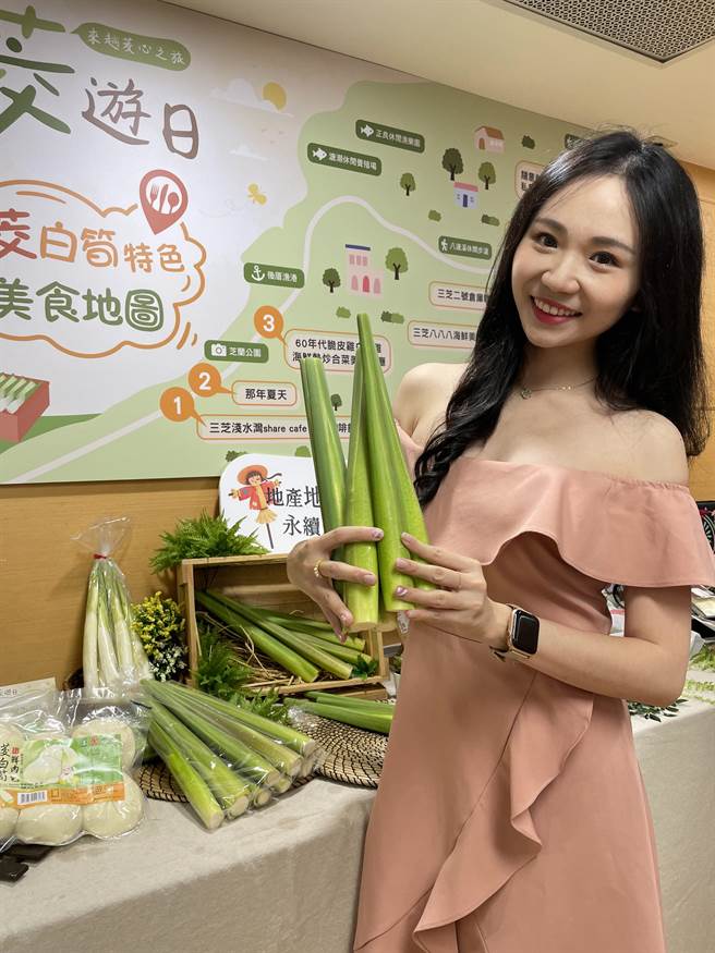 三芝茭白笋进入盛产期，肉质饱满细嫩，被称为「美人腿」。（蔡亚桦摄）