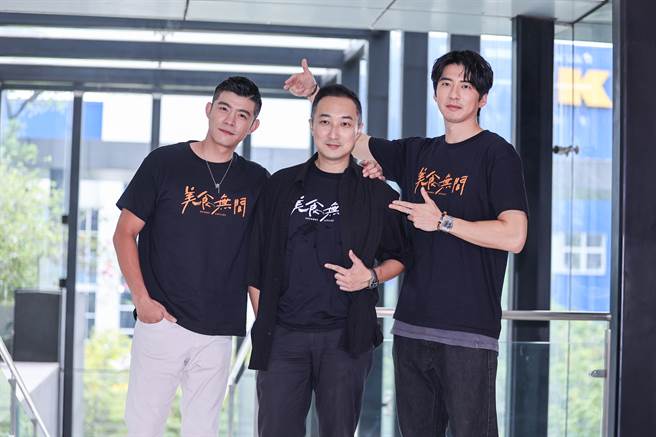 王柏杰（左起）、导演奚岳隆、傅孟柏为新戏宣传。（罗永铭摄）