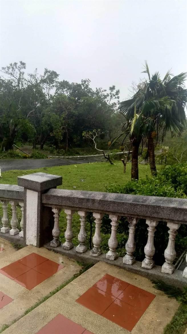 中颱小犬狂风肆虐恒春半岛，一度刮起17级阵风，造成满州乡电杆倒一排、垦丁大街满目疮痍，垦丁、双流等2国家森林游乐区也难以幸免。（林业署屏东分署提供／谢佳潾屏东传真）