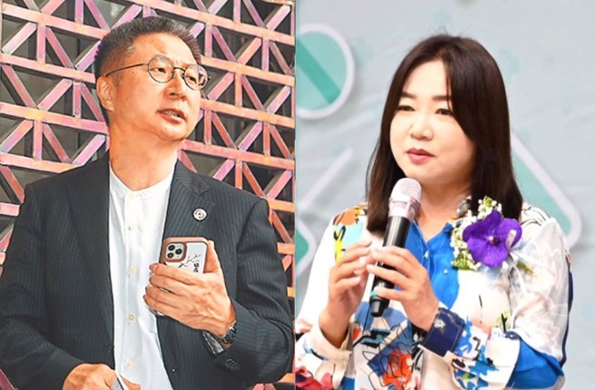 前海軍顧問郭璽(左)與國民黨立委馬文君(右)為潛艦國造案頻頻交火。(合成圖/資料照、馬文君臉書)