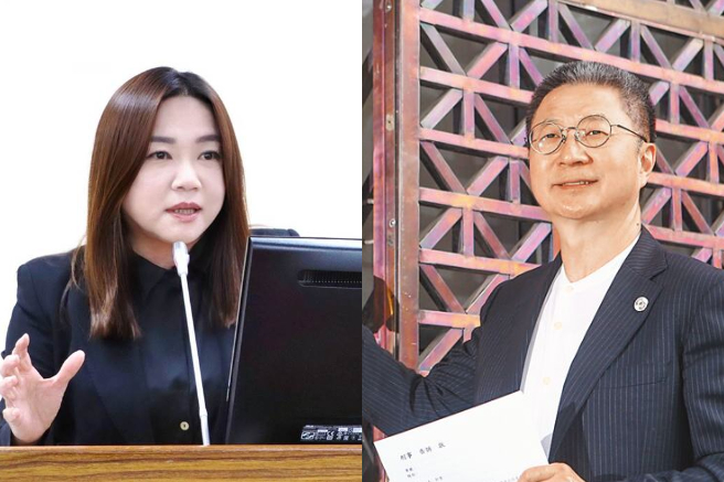 前海军顾问郭玺(左)与国民党立委马文君(右)为潜舰国造案频频交火。(合成图/资料照、马文君脸书)